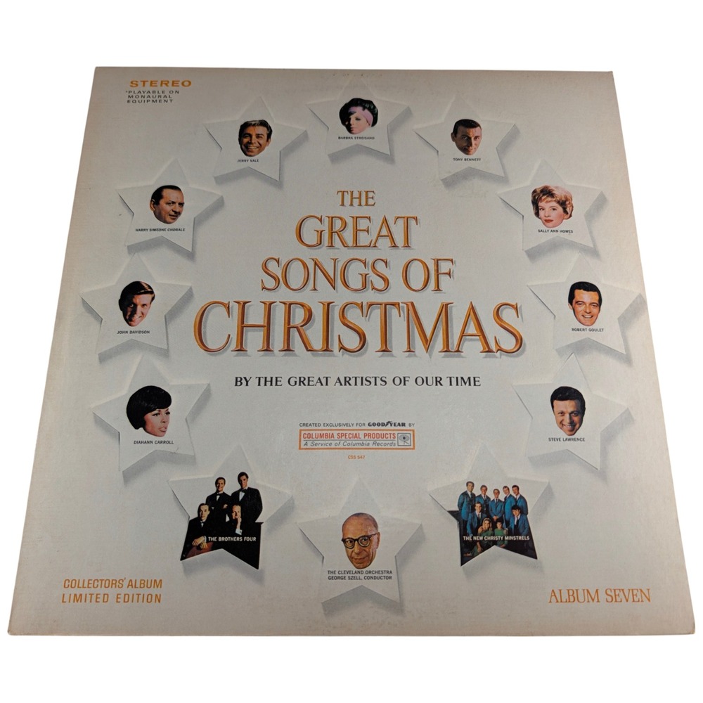 Goodyear Great Songs of Christmas Album Seven Columbia CSS547 1967 Stereo LP